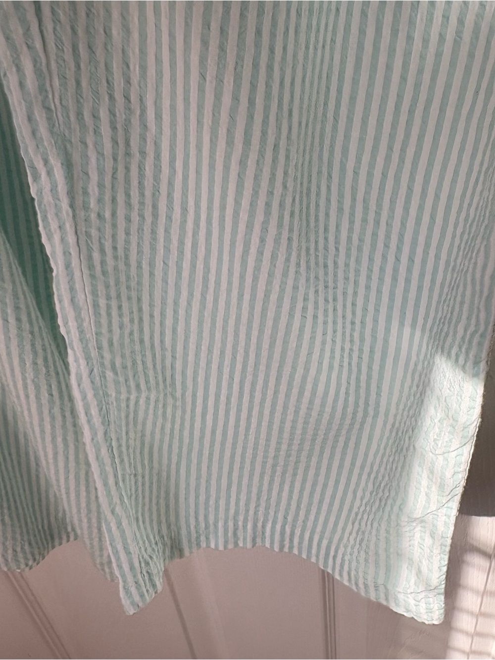 Papinelle Sabine Seersucker Stripe Full Length Pajama Set, Mint Green, M - Picture 9 of 16